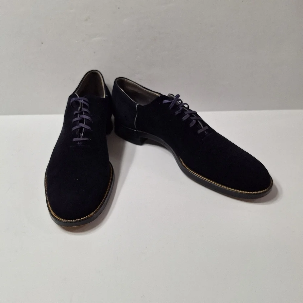 British Walkers Men’s Black Suede Oxford Dress Shoes Size 12 AA (Narrow)